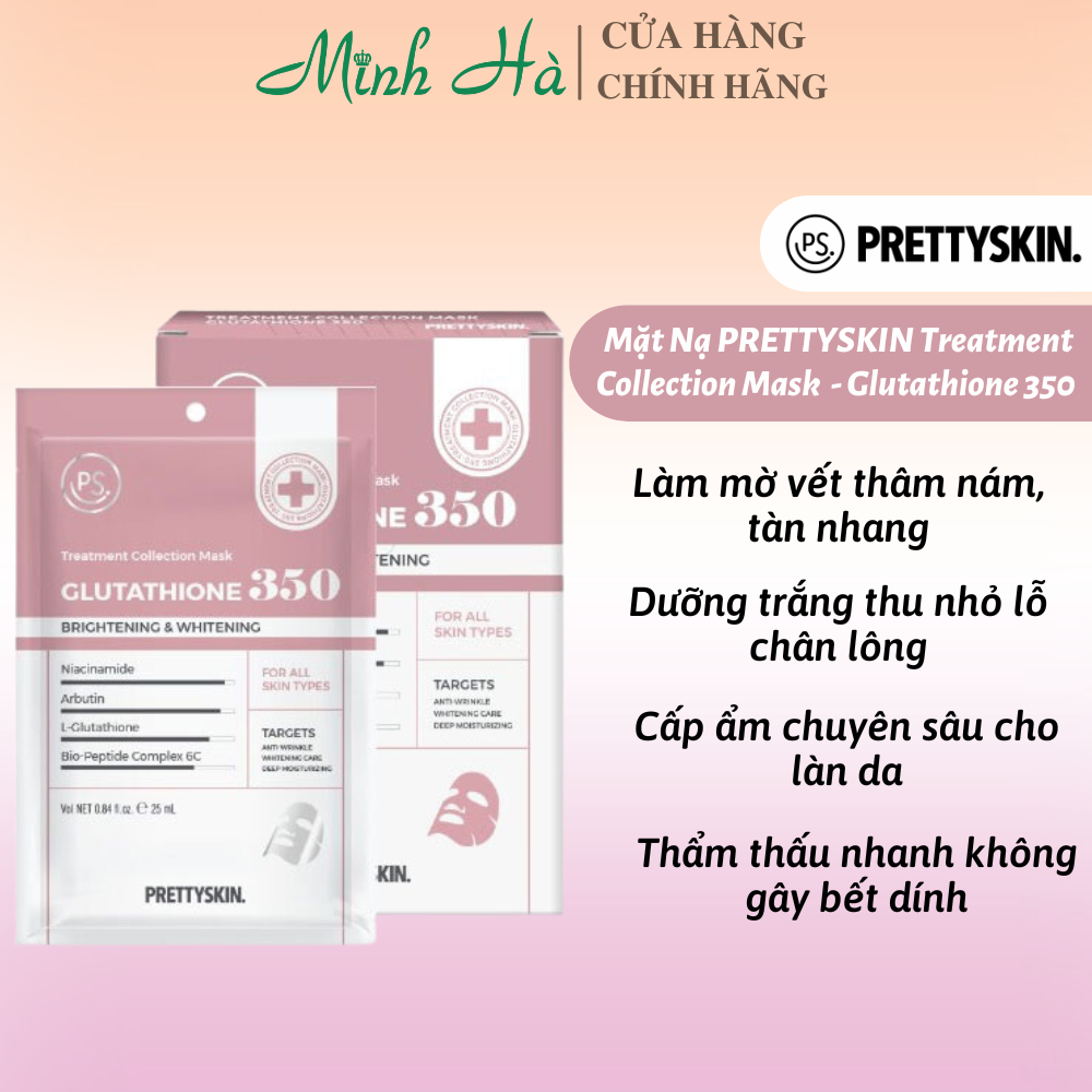 Mặt nạ Prettyskin Treatment Collection Mask 25ml cấp ẩm, phục hồi và dưỡng trắng da