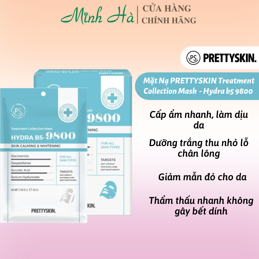 Mặt nạ Prettyskin Treatment Collection Mask 25ml cấp ẩm, phục hồi và dưỡng trắng da