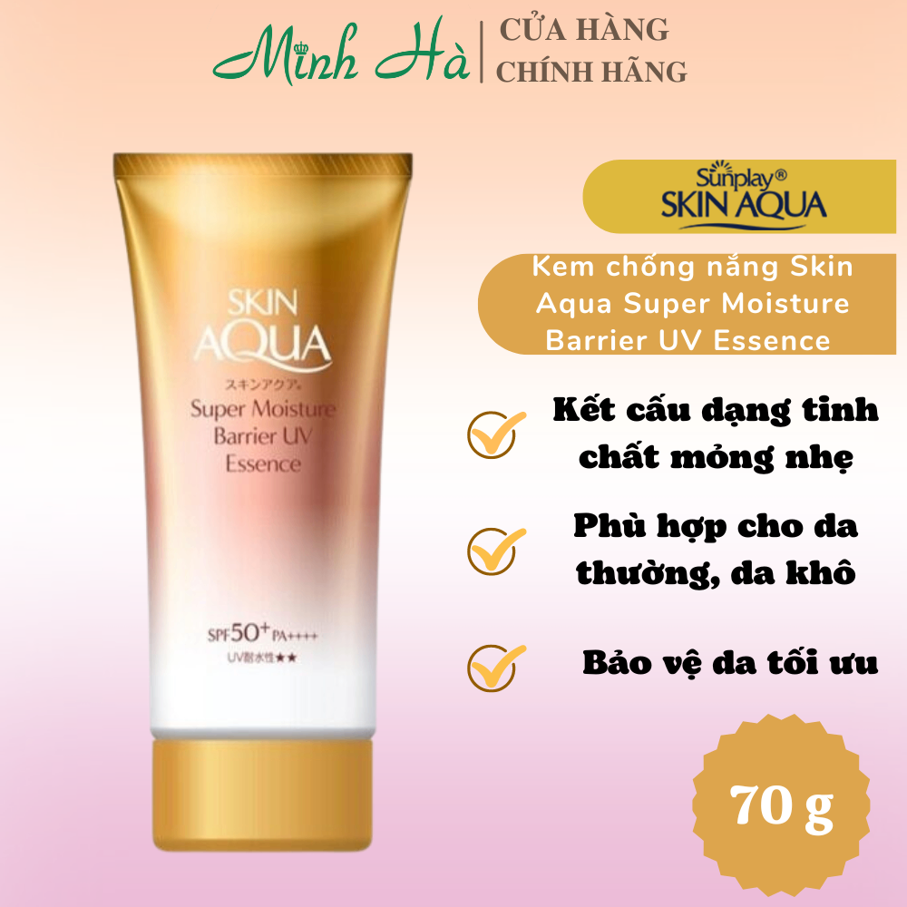 Kem chống nắng Skin Aqua Super Moisture Barrier UV Essence/Gel 70g/100g chống nắng và bảo vệ da