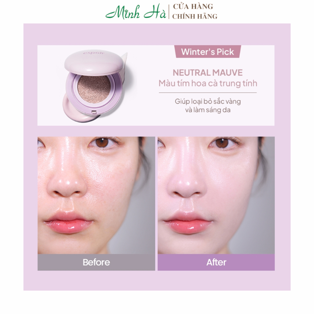 Phấn nước Espoir Dewlike Jello Tone Up Cushion SPF 50+ PA +++ 15g nâng tone nhẹ nhàng và dưỡng ẩm cho da