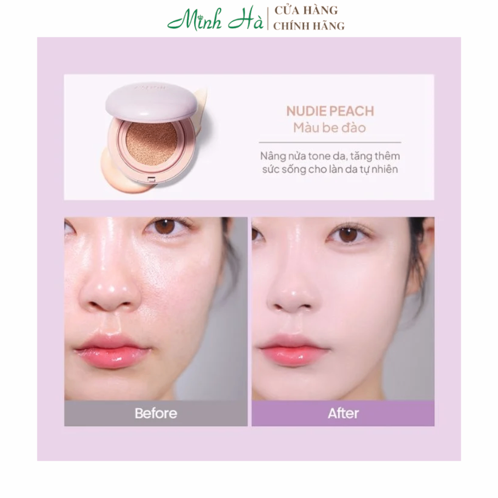 Phấn nước Espoir Dewlike Jello Tone Up Cushion SPF 50+ PA +++ 15g nâng tone nhẹ nhàng và dưỡng ẩm cho da