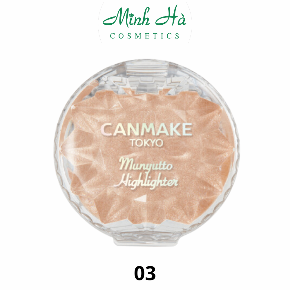 Phấn bắt sáng dạng kem Canmake Munyutto Highlighter 3g tạo hiệu ứng căng bóng, tự nhiên