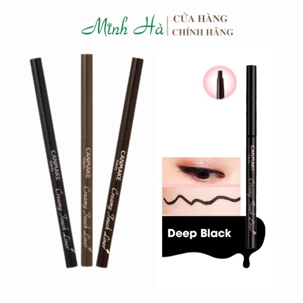 Bút kẻ mắt dạng chì Canmake Creamy Touch Liner 0.08g dễ kẻ phù hợp cho người mới bắt đầu trang điểm