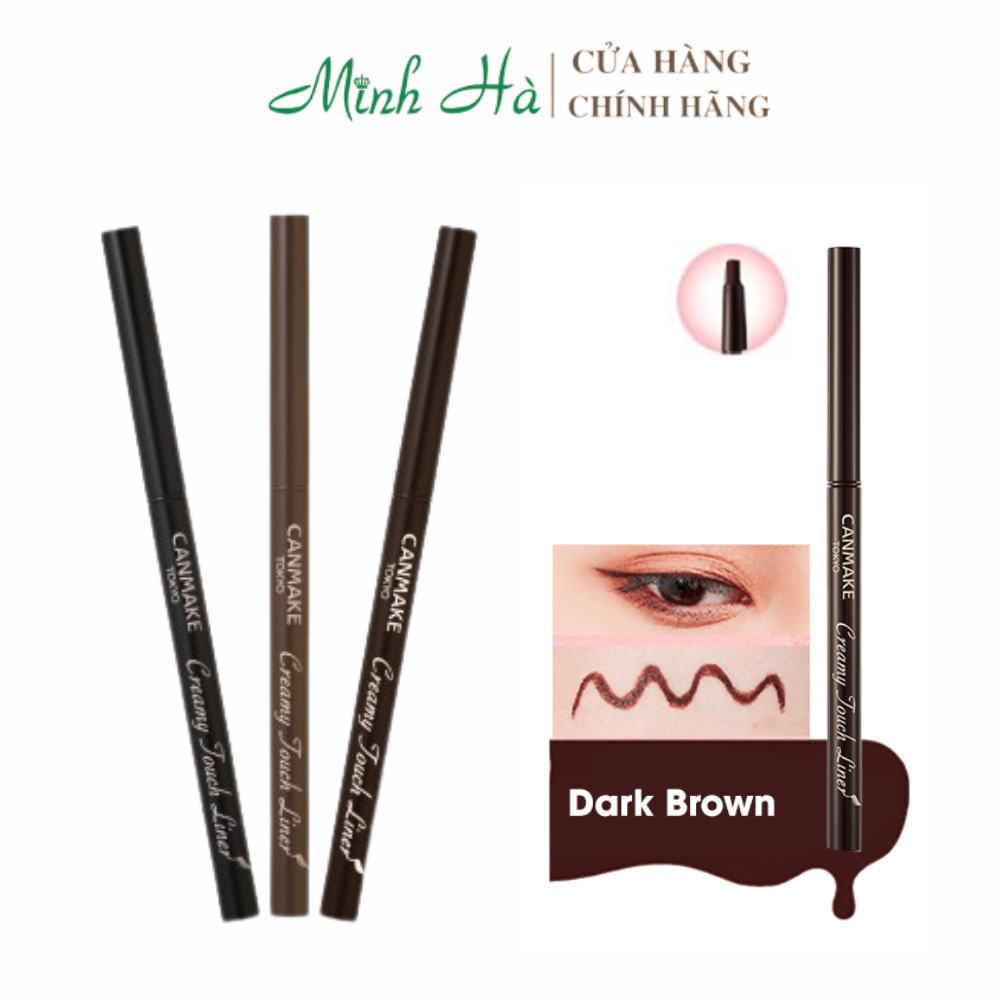 Bút kẻ mắt dạng chì Canmake Creamy Touch Liner 0.08g dễ kẻ phù hợp cho người mới bắt đầu trang điểm