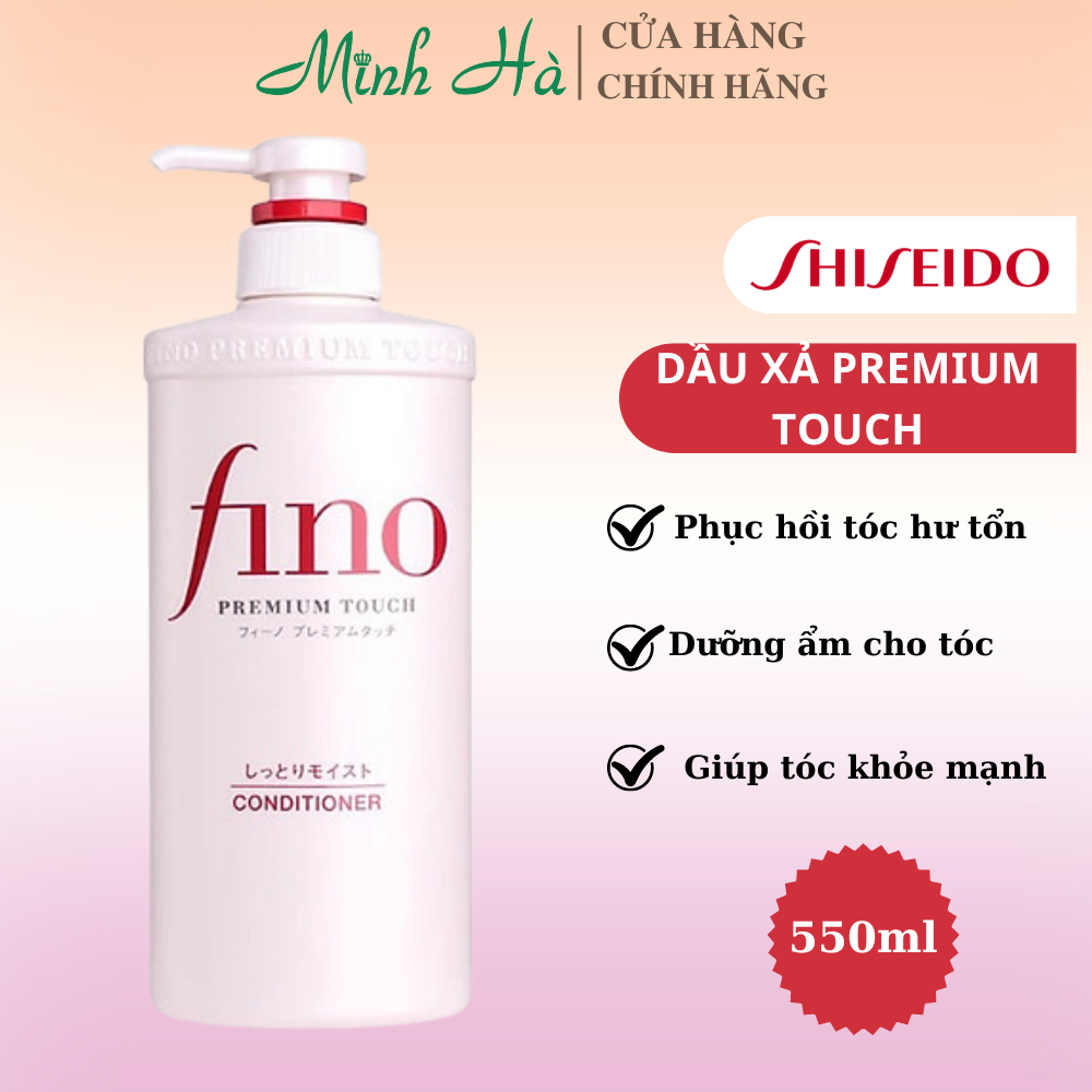 Dầu gội xả Fino Premium Touch Shampoo 550ml phục hồi tóc giúp tóc mềm mượt