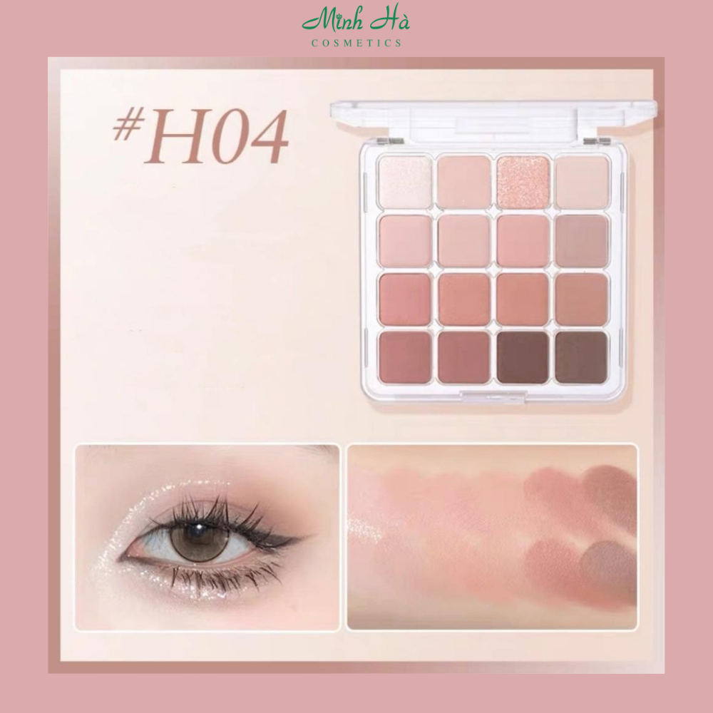 Bảng phấn mắt 16 ô HOLD LIVE Sunset Magic Eyeshadow 19.2g lấp lánh ánh nhũ lì