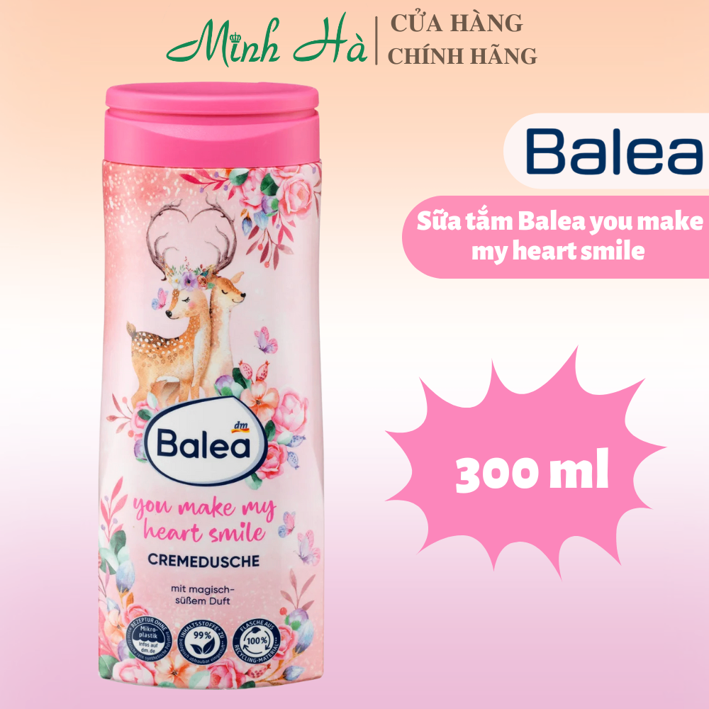 Sữa tắm Balea 300ml dưỡng ẩm làm sạch dịu nhẹ lưu hương lâu