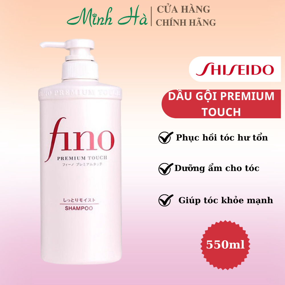 Dầu gội xả Fino Premium Touch Shampoo 550ml phục hồi tóc giúp tóc mềm mượt