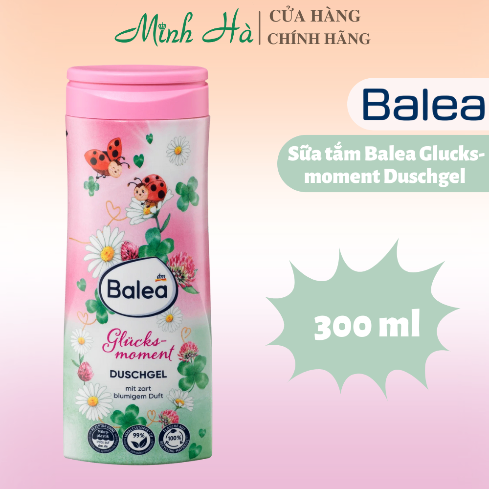 Sữa tắm Balea 300ml dưỡng ẩm làm sạch dịu nhẹ lưu hương lâu
