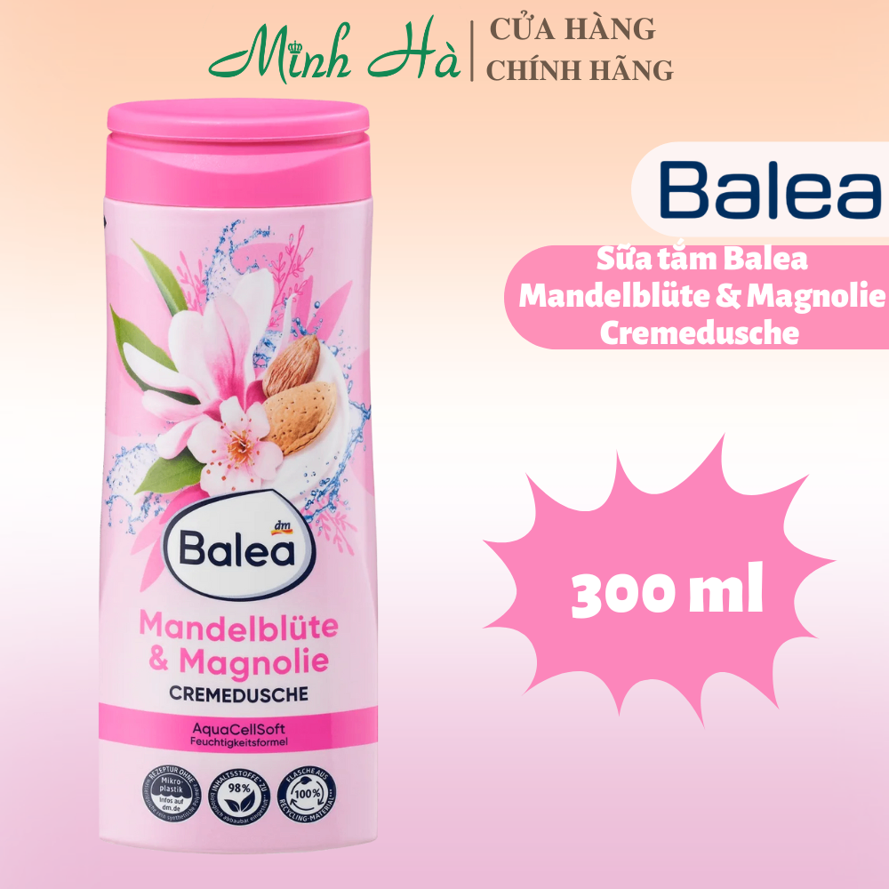 Sữa tắm Balea 300ml dưỡng ẩm làm sạch dịu nhẹ lưu hương lâu