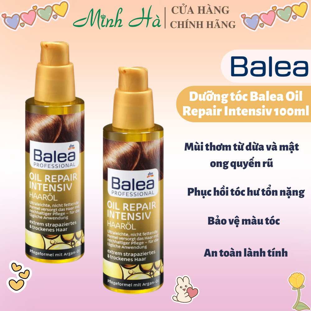Tinh dầu dưỡng tóc Balea Oil Repair Intensiv 100ml dưỡng ẩm giúp tóc suôn mượt