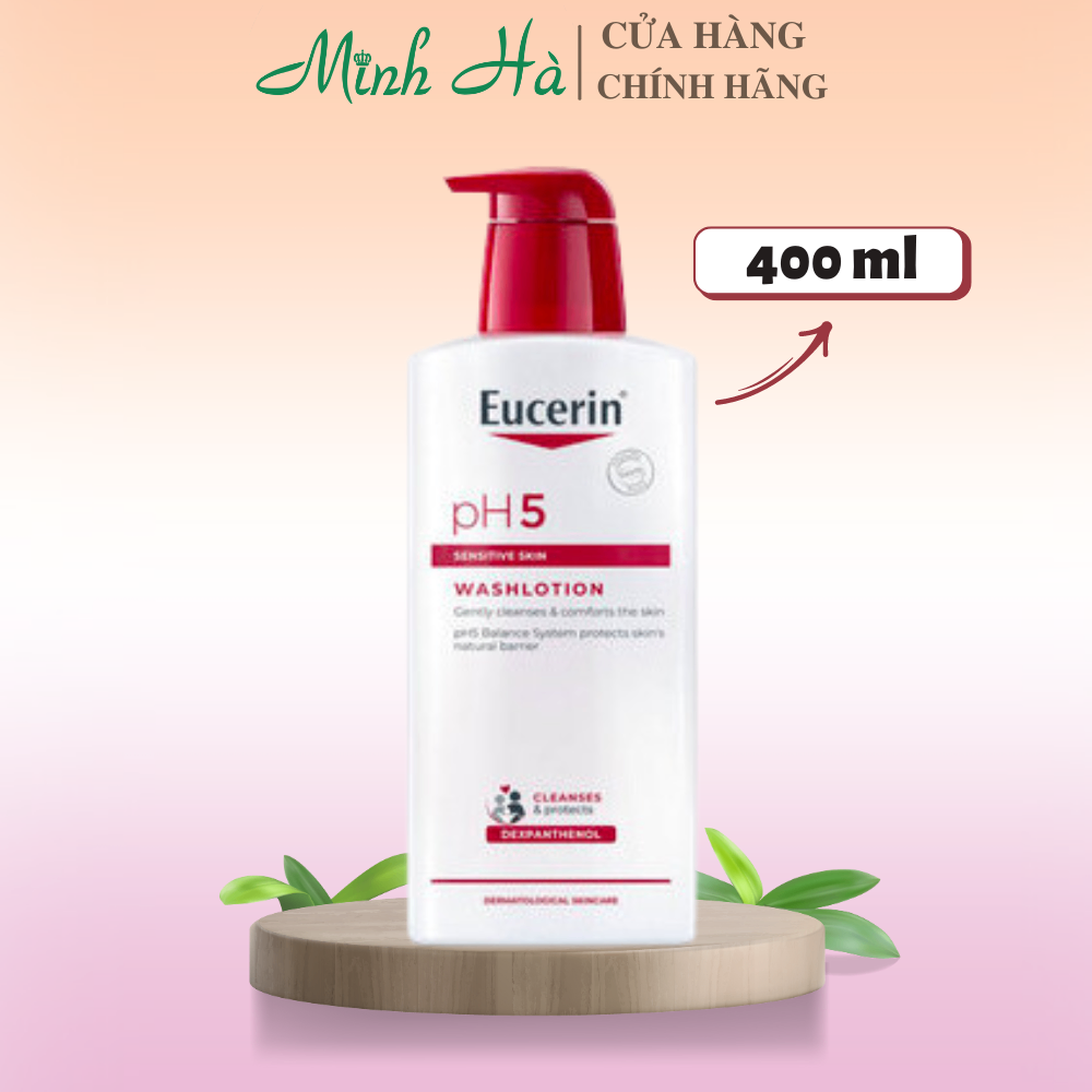 Sữa tắm dịu nhẹ Eucerin pH5 Washlotion 100/400ml làm sạch dịu nhẹ cho da nhạy cảm