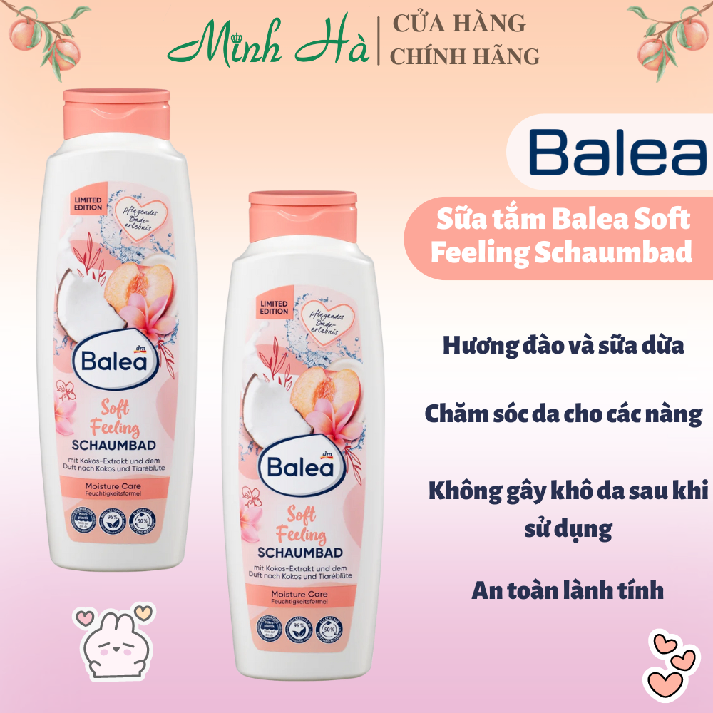Sữa tắm Balea Schaumbad 750ml dưỡng ẩm giúp da căng mịn