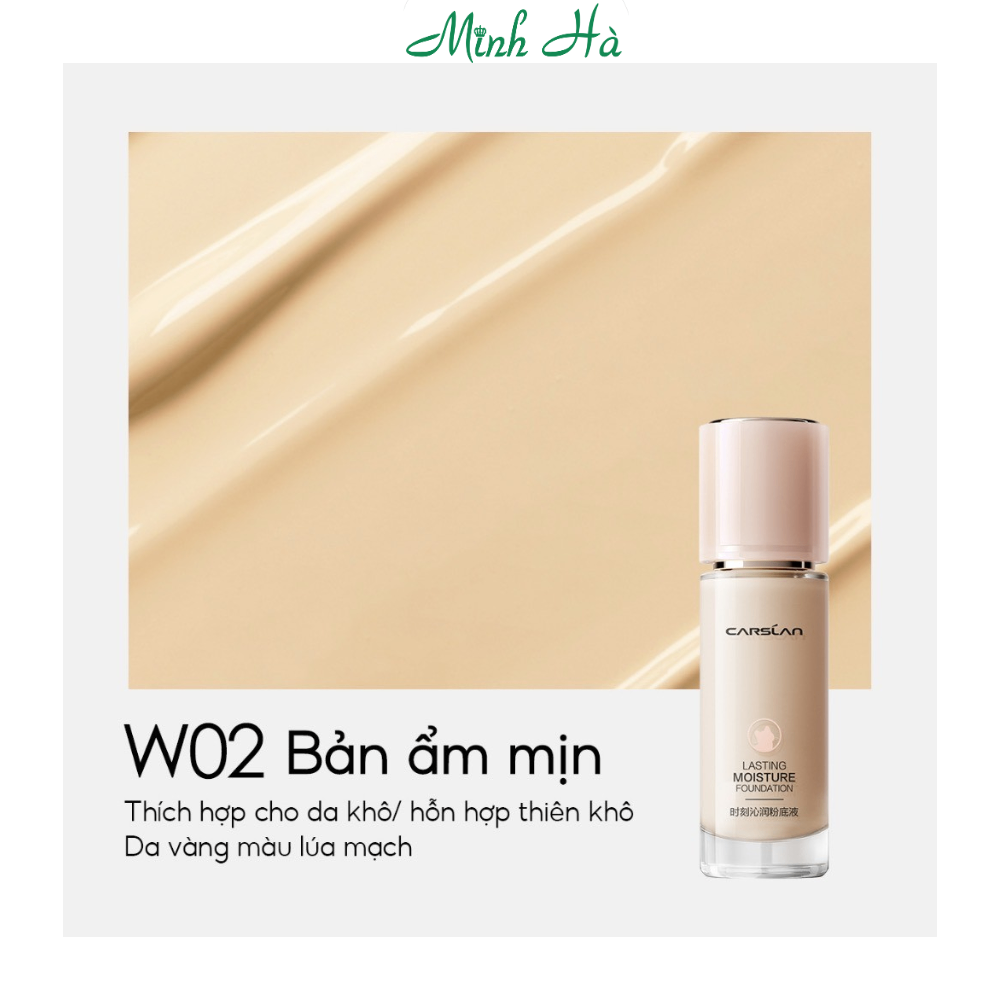 Kem nền trang điểm Carslan Lasting Moisture Foundation và Lasting Cover Foundation 30g dưỡng ẩm, lâu trôi