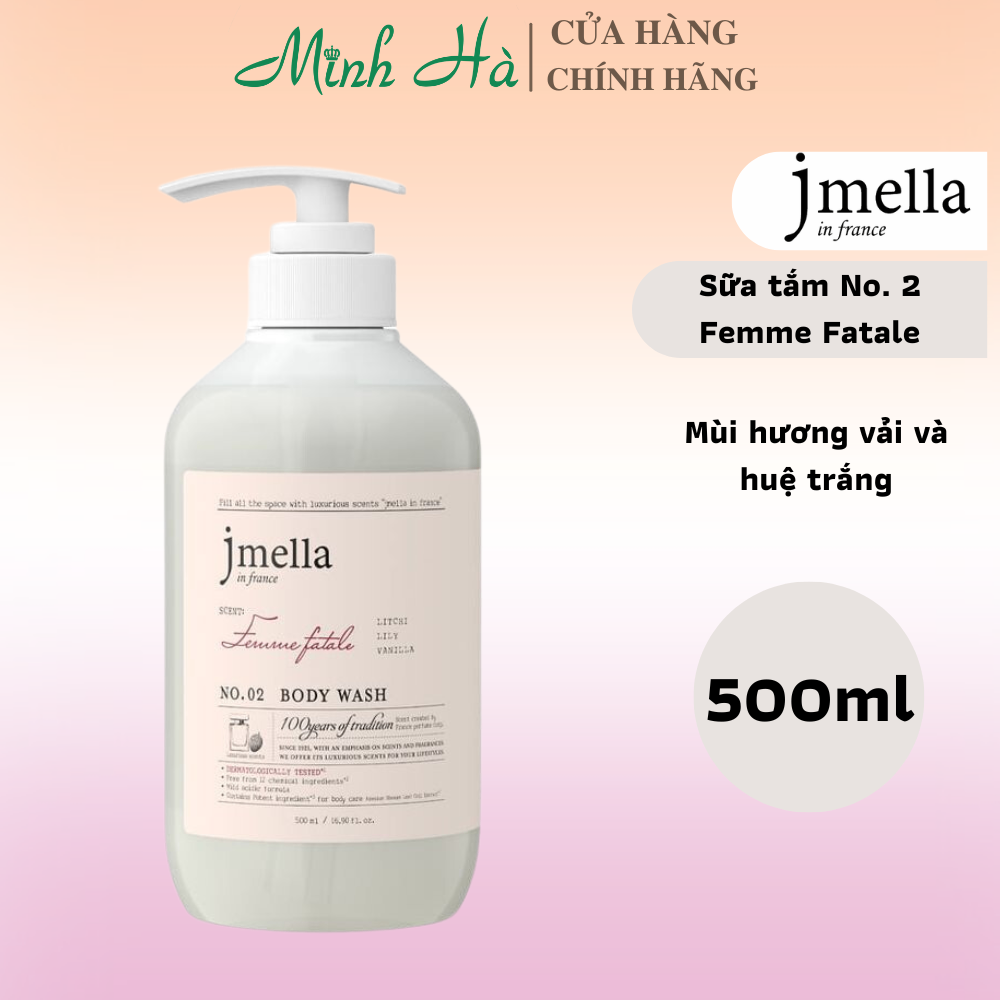 Sữa tắm và dưỡng thể hương nước hoa Jmella 500/1000ml cấp ẩm và lưu hương