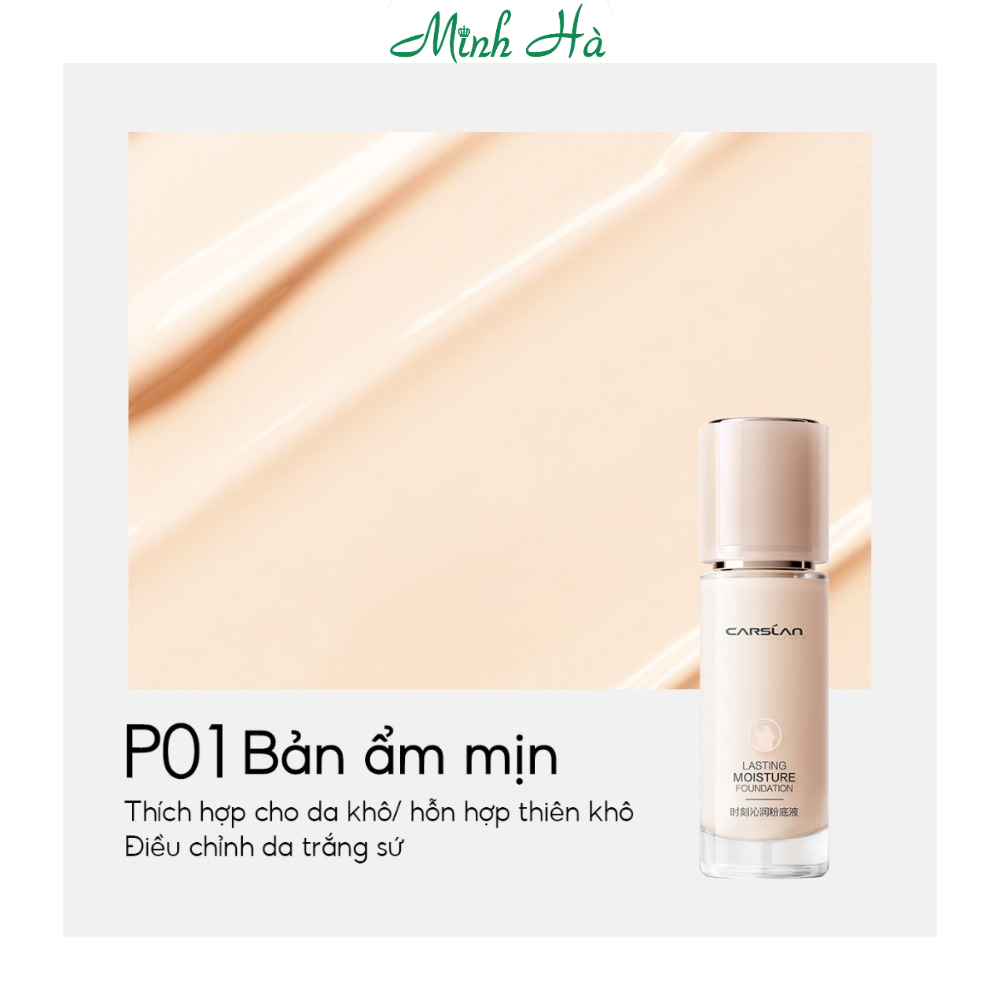 Kem nền trang điểm Carslan Lasting Moisture Foundation và Lasting Cover Foundation 30g dưỡng ẩm, lâu trôi
