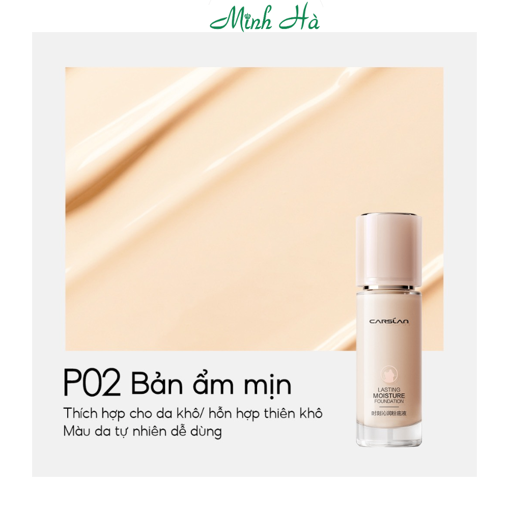 Kem nền trang điểm Carslan Lasting Moisture Foundation và Lasting Cover Foundation 30g dưỡng ẩm, lâu trôi