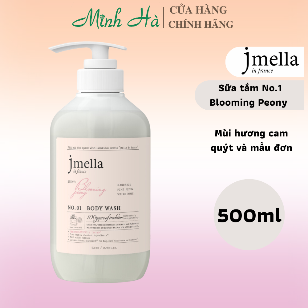 Sữa tắm và dưỡng thể hương nước hoa Jmella 500/1000ml cấp ẩm và lưu hương