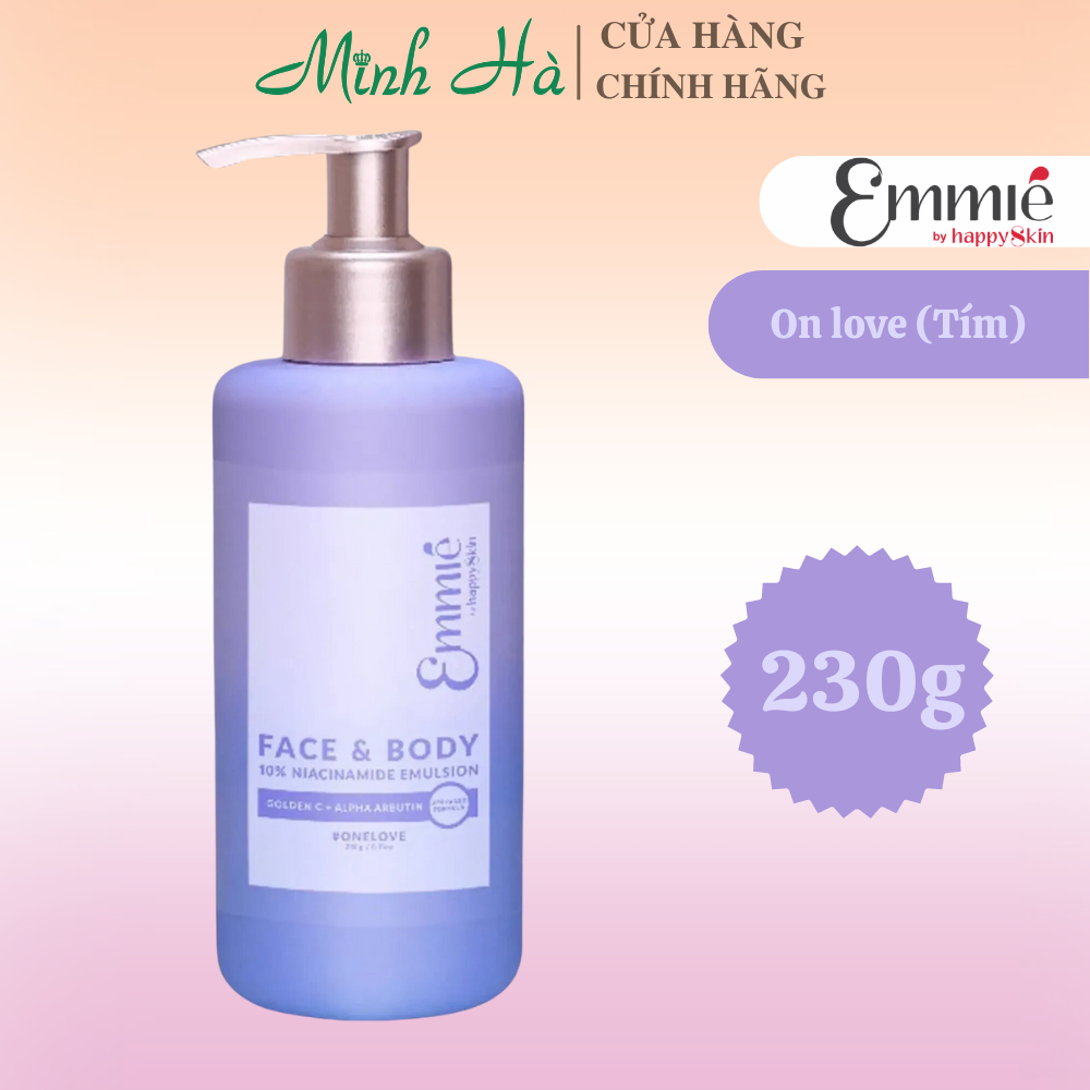 Kem dưỡng trắng Emmie Face & Body Emulsion 10% Niacinamide 230g dưỡng trắng hiệu quả