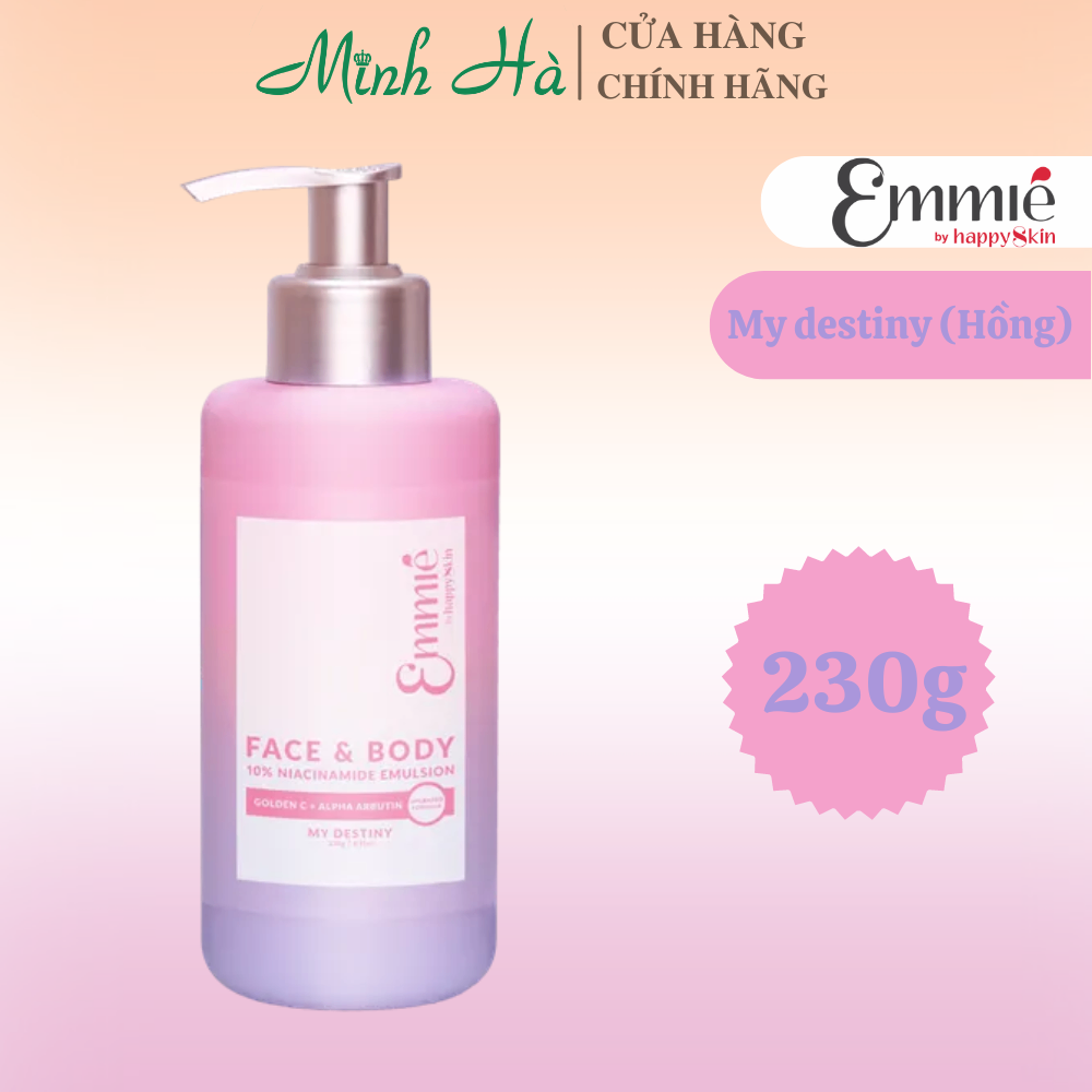 Kem dưỡng trắng Emmie Face & Body Emulsion 10% Niacinamide 230g dưỡng trắng hiệu quả