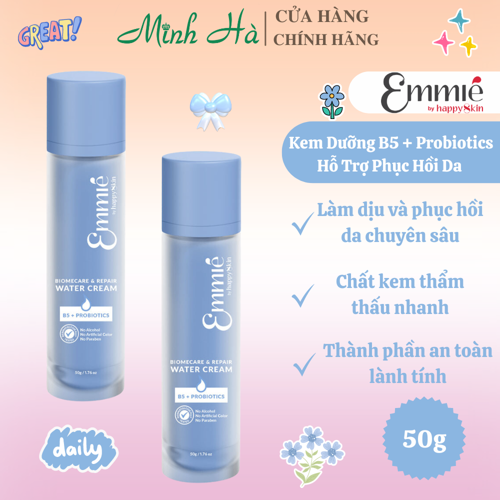Kem dưỡng ẩm Emmie Ultra Repair Water Cream B5 Complex 50g dưỡng ẩm phục hồi da hiệu quả