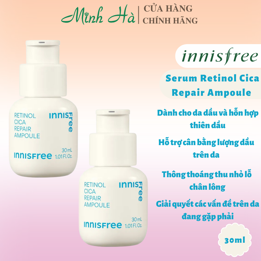 Serum Innisfree Retinol Cica Repair Ampoule 30ml ngừa mụn, căng bóng da