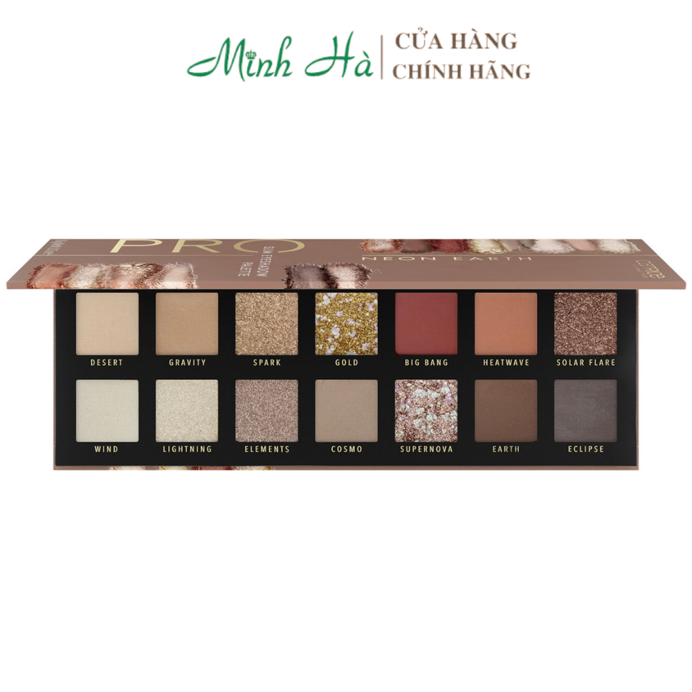 Bảng phấn mắt trang điểm Catrice Pro Natural Spirit Slim Eyeshadow Palette 14 màu 10,6g lì dễ tán