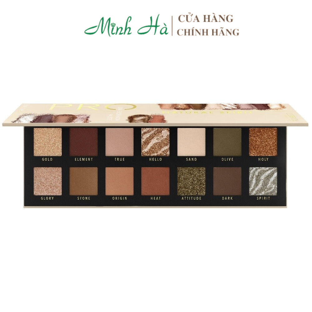 Bảng phấn mắt trang điểm Catrice Pro Natural Spirit Slim Eyeshadow Palette 14 màu 10,6g lì dễ tán