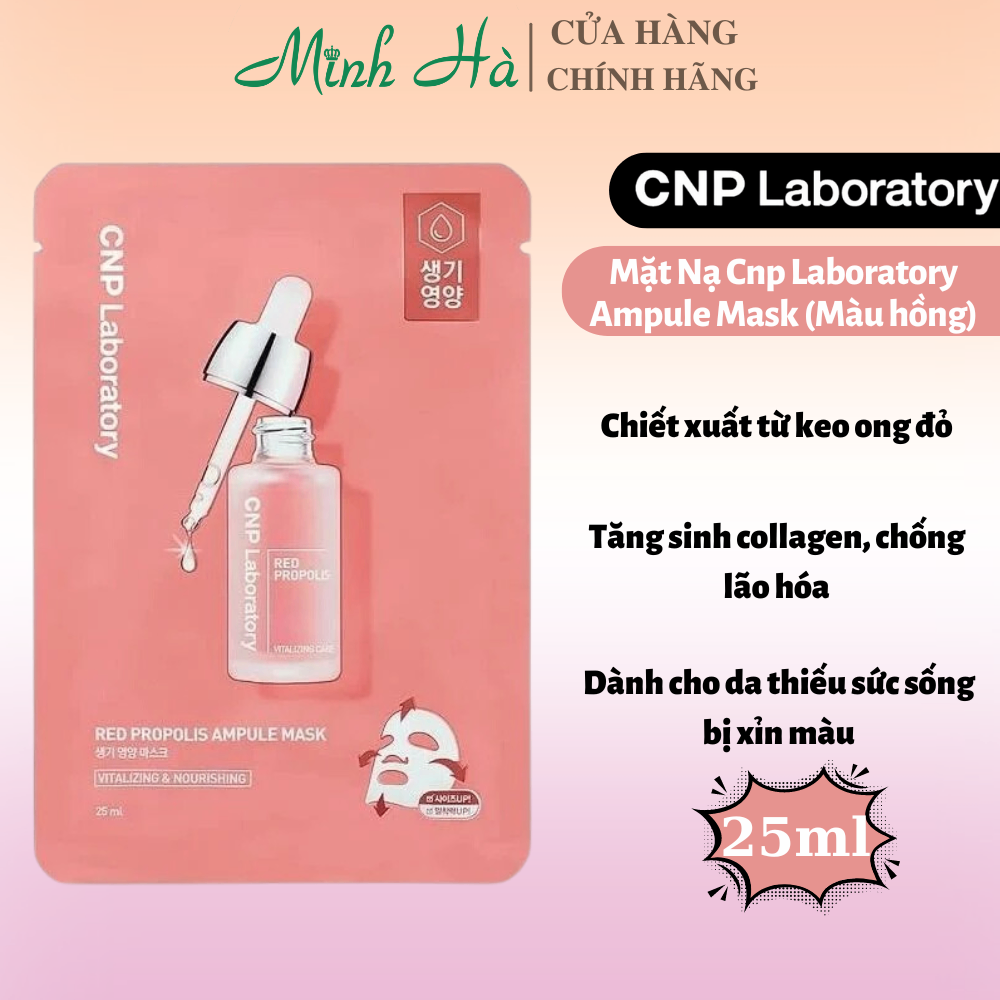 Mặt nạ giấy CNP Laboratory Ampule Mask 25ml cấp ẩm làm dịu và chống lão hóa cho da
