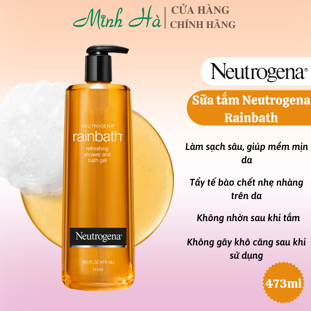 Sữa tắm Neutrogena Rainbath Original Shower And Bath Gel 473ml dạng gel làm sạch và dưỡng ẩm da