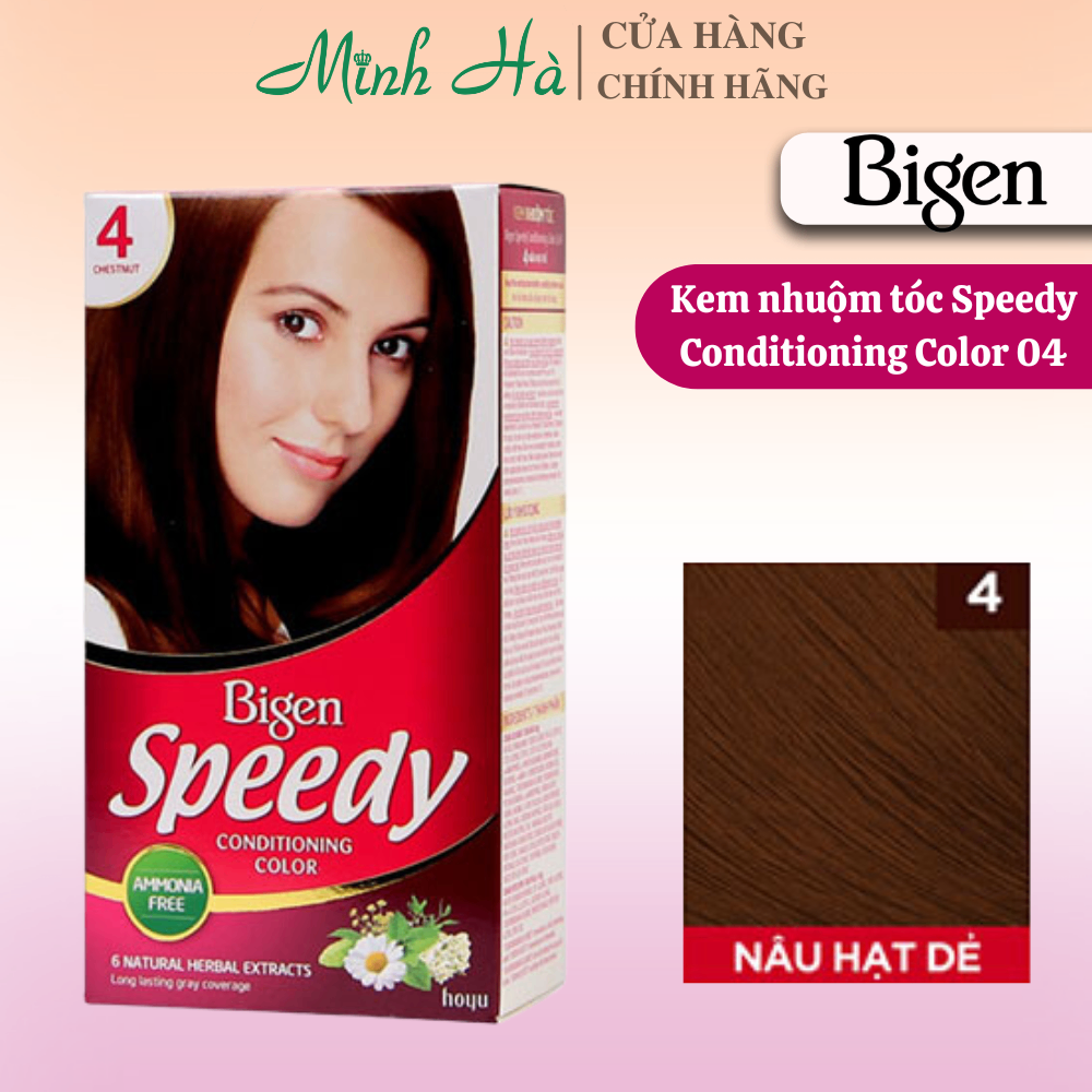 Thuốc nhuộm tóc dạng kem Bigen Speedy Color Cream 80ml phủ bạc dưỡng tóc