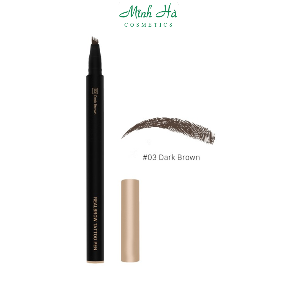 Bút kẻ sợi mày Vacosi Realbrow Tattoo Pen 3g vẽ và định hình chân mày dạng sợi như điêu khắc
