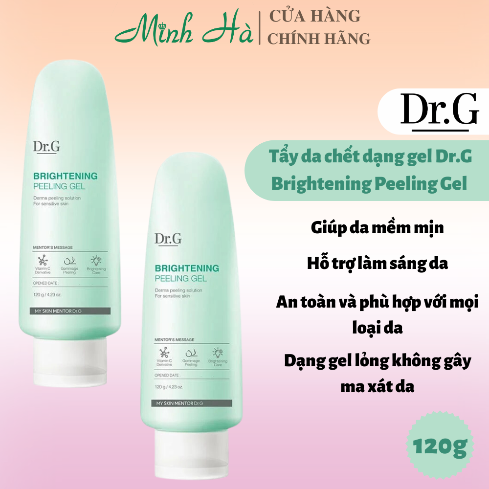 Tẩy da chết dạng gel Dr.G Brightening Peeling Gel 30/120g làm sáng và giúp mềm mịn da