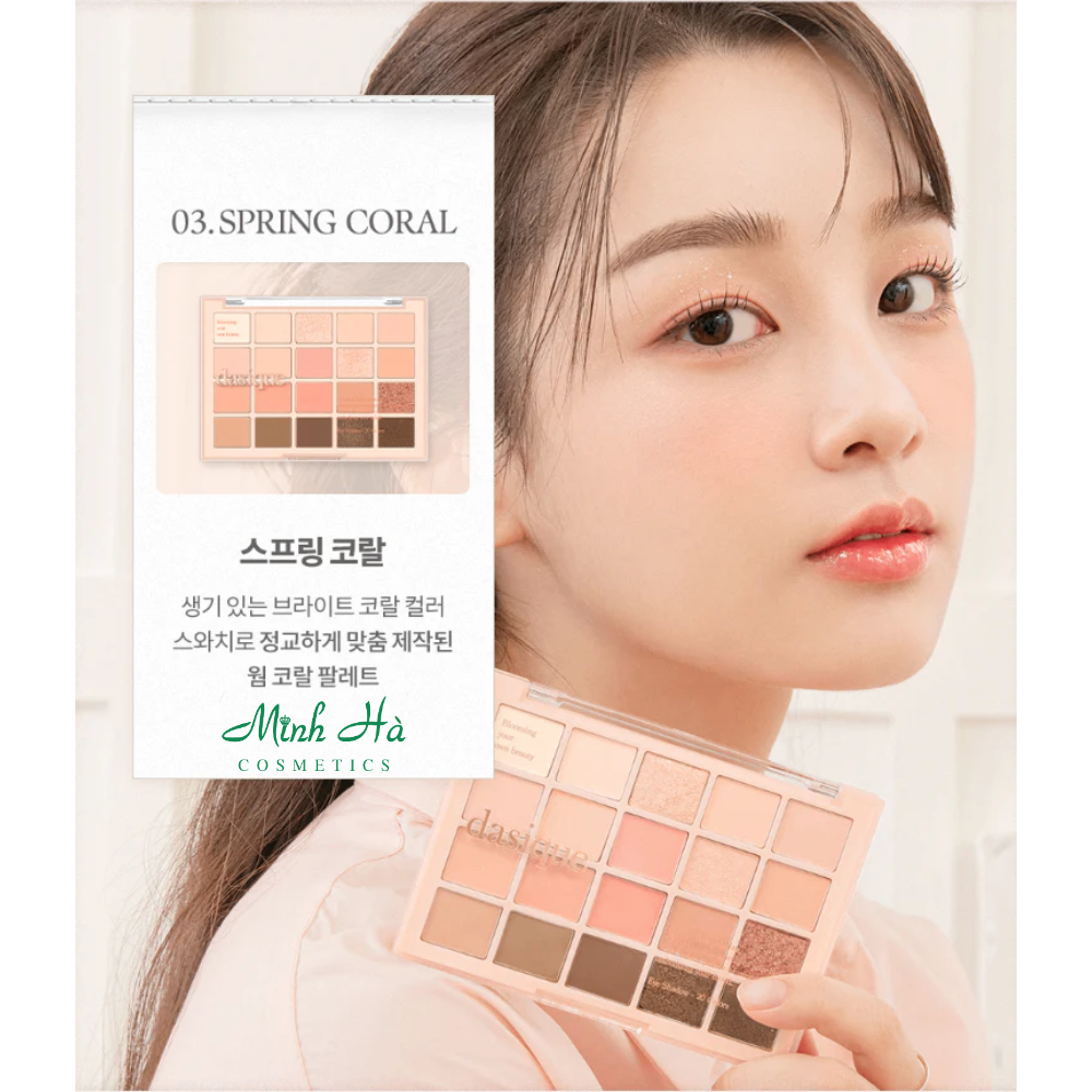 Phấn mắt trang điểm 20 ô Dasique Mood Shadow Palette 10g màu siêu xinh dễ tán