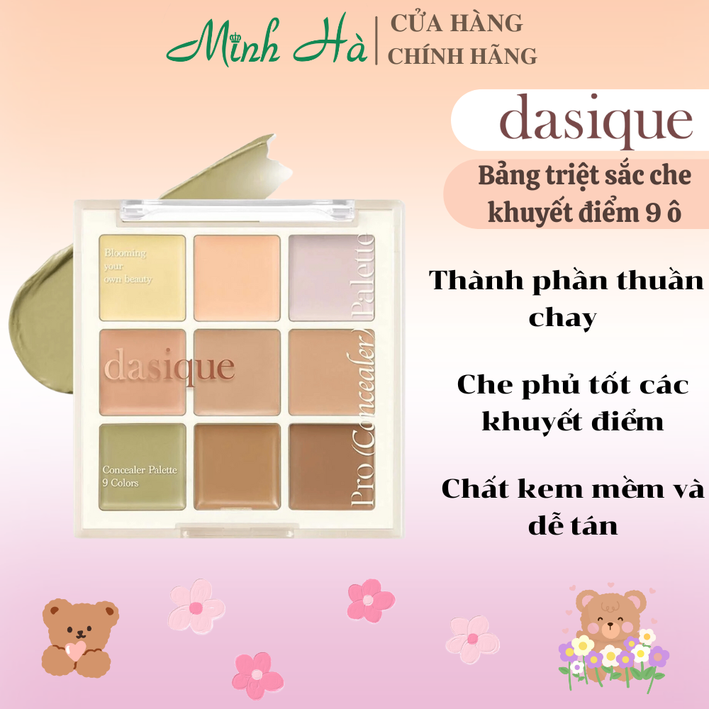 Bảng che khuyết điểm Dasique Pro Concealer Palette #01 Cover 9g che phủ tốt lâu trôi