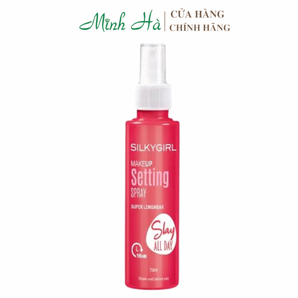 Xịt khóa makeup Silkygirl Makeup Setting Spray 70ml các dòng giữ lớp makeup lâu trôi, bền màu