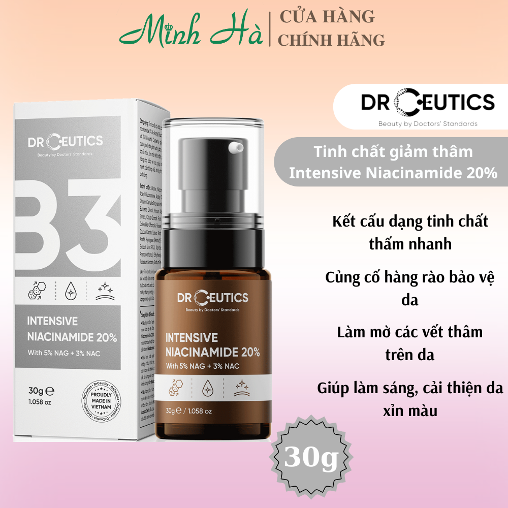Tinh chất Drceutics Intensive Niacinamide 20% 30g dưỡng sáng da, mờ thâm