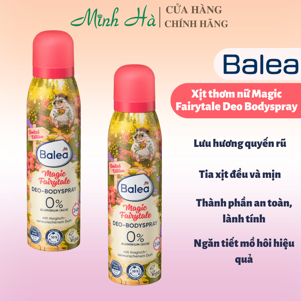 Xịt thơm nữ Balea Magic Fairytale Deo Bodyspray 150ml lưu hương và khử mùi hiệu quả