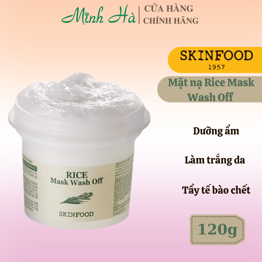 Mặt nạ chăm sóc da Skinfood 120g dưỡng trắng, cấp ẩm, làm mềm da, tẩy tế bào chết giúp da căng mịn