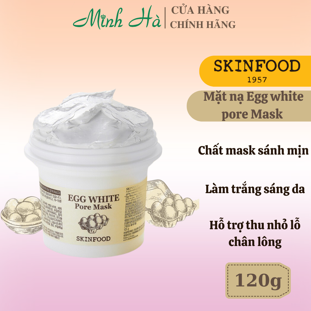 Mặt nạ chăm sóc da Skinfood 120g dưỡng trắng, cấp ẩm, làm mềm da, tẩy tế bào chết giúp da căng mịn