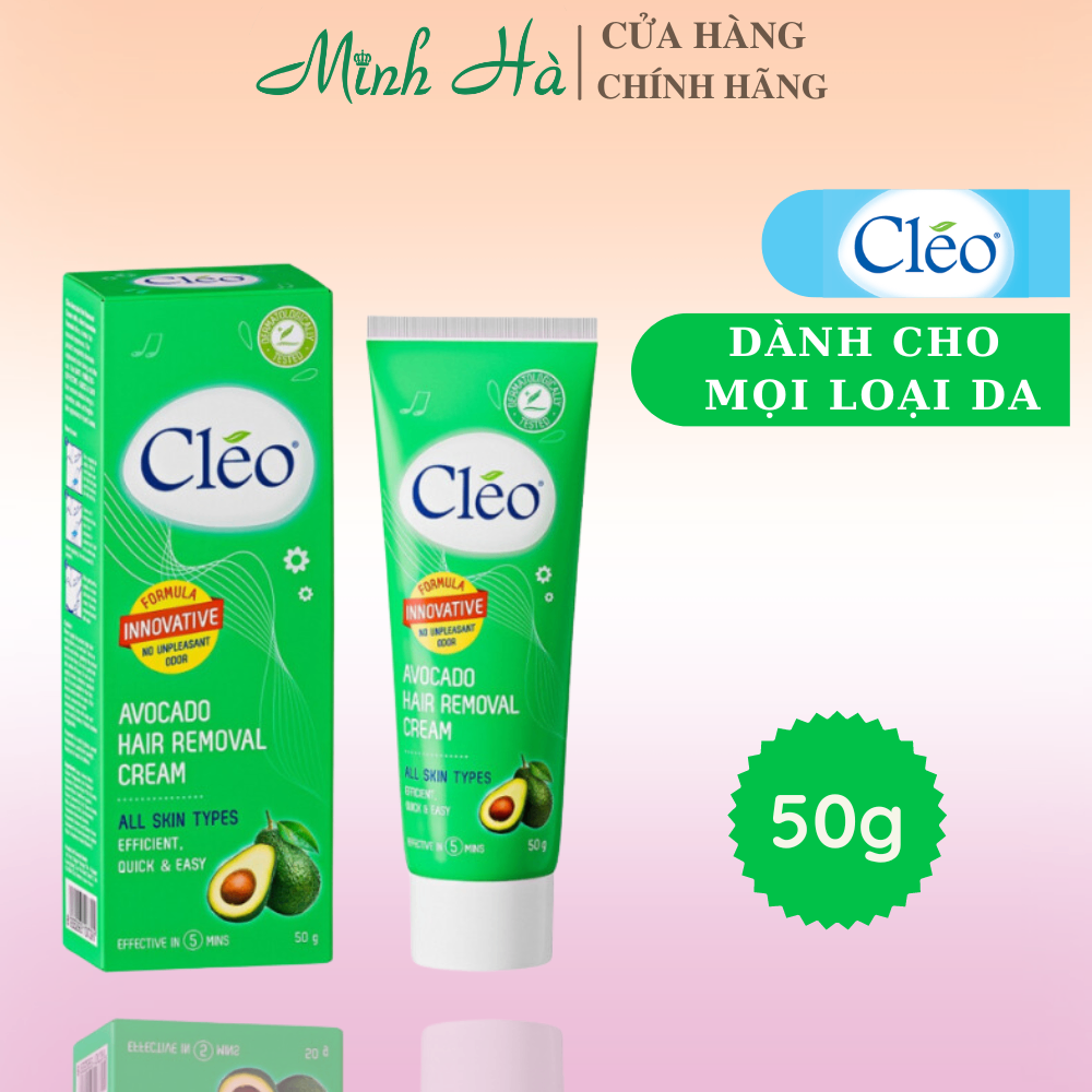 Kem tẩy lông Cleo Avocado Hair Removal Cream 50g chiết xuất từ bơ