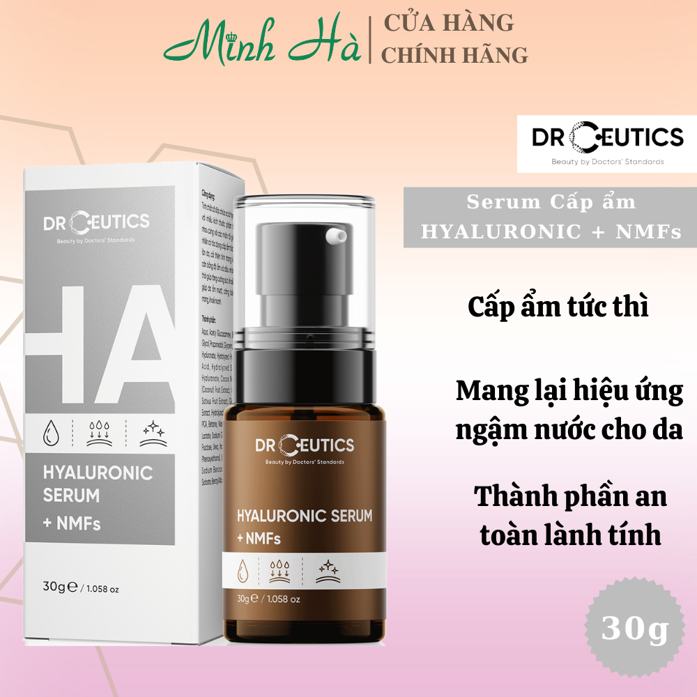Serum Drceutics Hyaluronic + NMFs 30ml giúp da luôn ẩm mượt, căng bóng