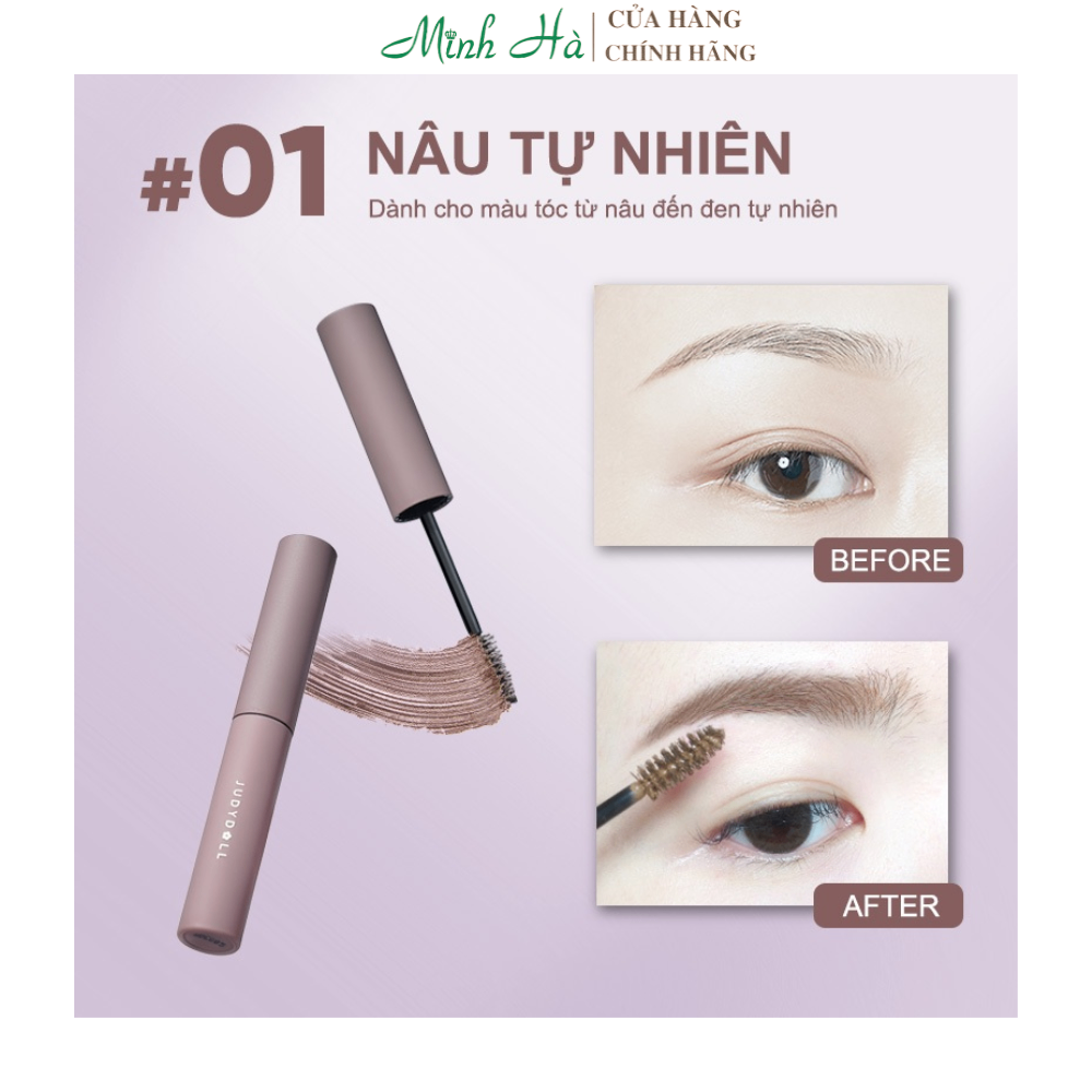 Mascara chuốt và định hình lông mày Judydoll Eyebrow Mascara 2.5g tự nhiên bền màu khô nhanh