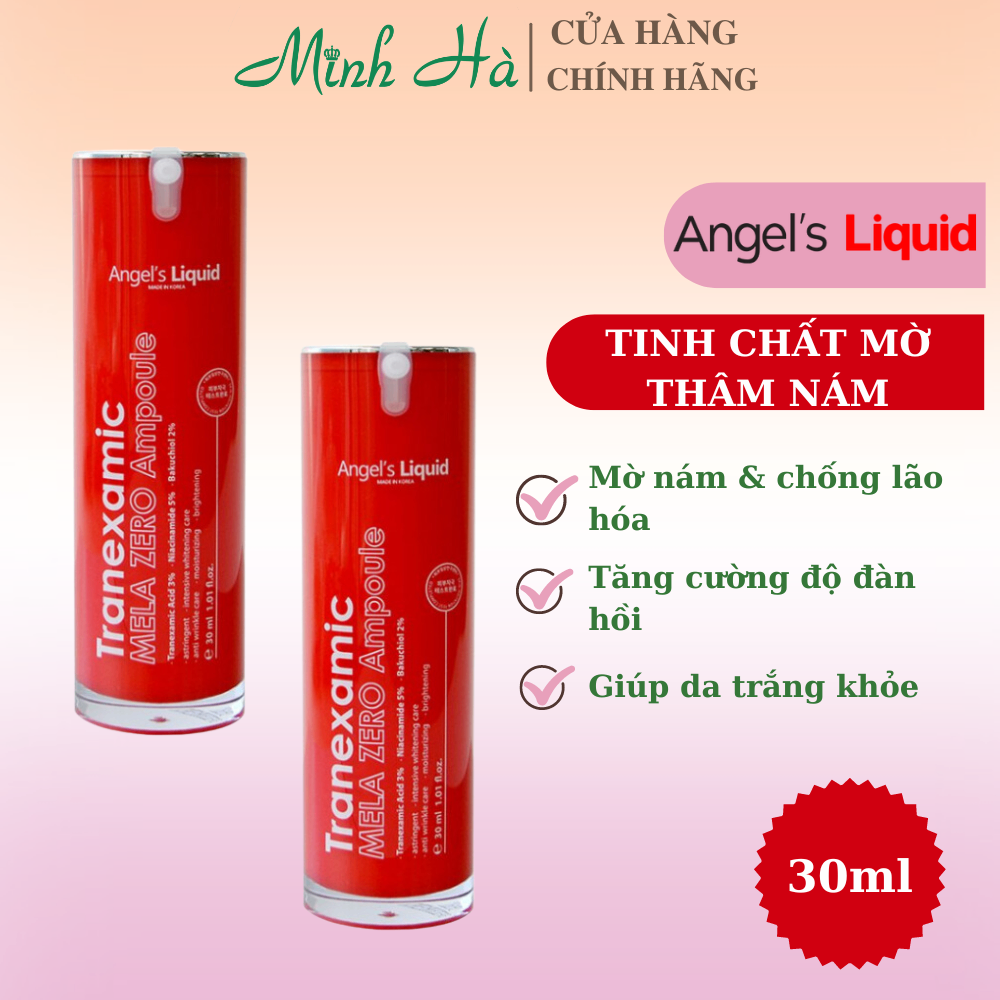 Tinh chất Angel's Liquid Tranexamic Mela Zero Ampoule 30ml dưỡng trắng và làm đều màu da