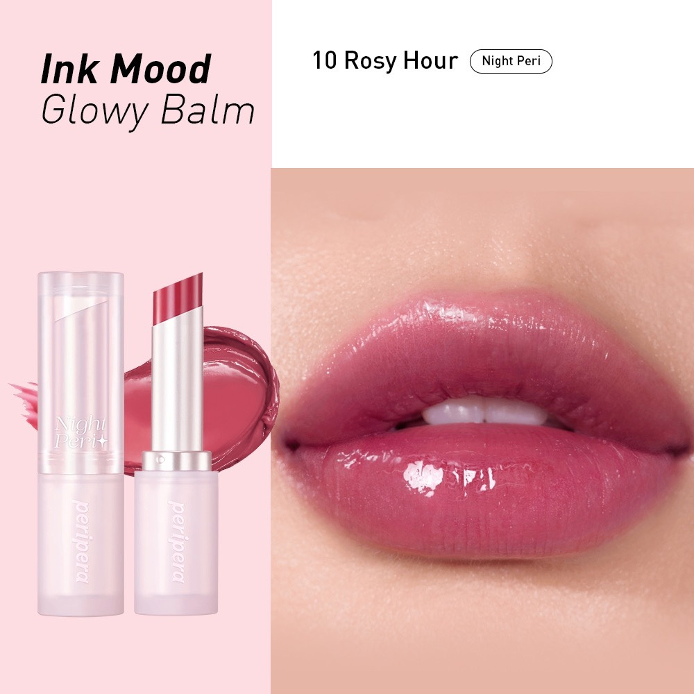 Son dưỡng Peripera Ink Mood Glowy Balm Night Peri 3.2g dưỡng ẩm cho môi căng mọng