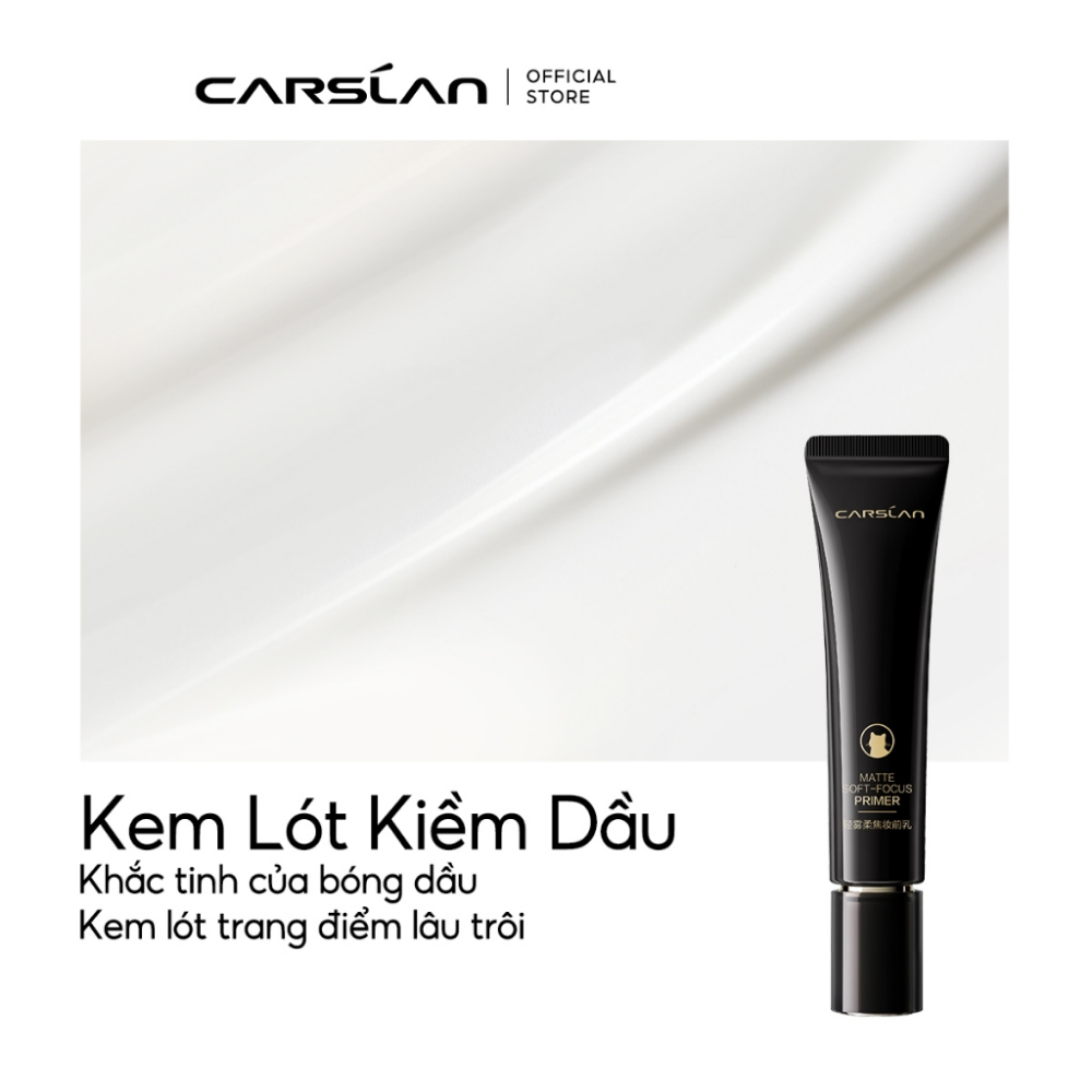 Kem lót Carslan Watery Light Primer/Matte Soft - Focus Primer 35g dưỡng ẩm và kiềm dầu cho lớp nền mịn mướt