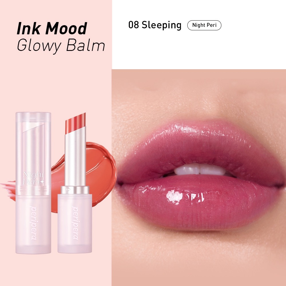 Son dưỡng Peripera Ink Mood Glowy Balm Night Peri 3.2g dưỡng ẩm cho môi căng mọng