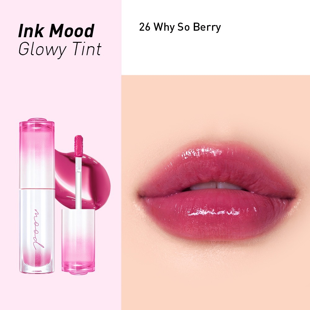 Son Peripera Ink Mood Glowy Tint Soda Cafe 4g mỏng nhẹ căng mọng lâu trôi