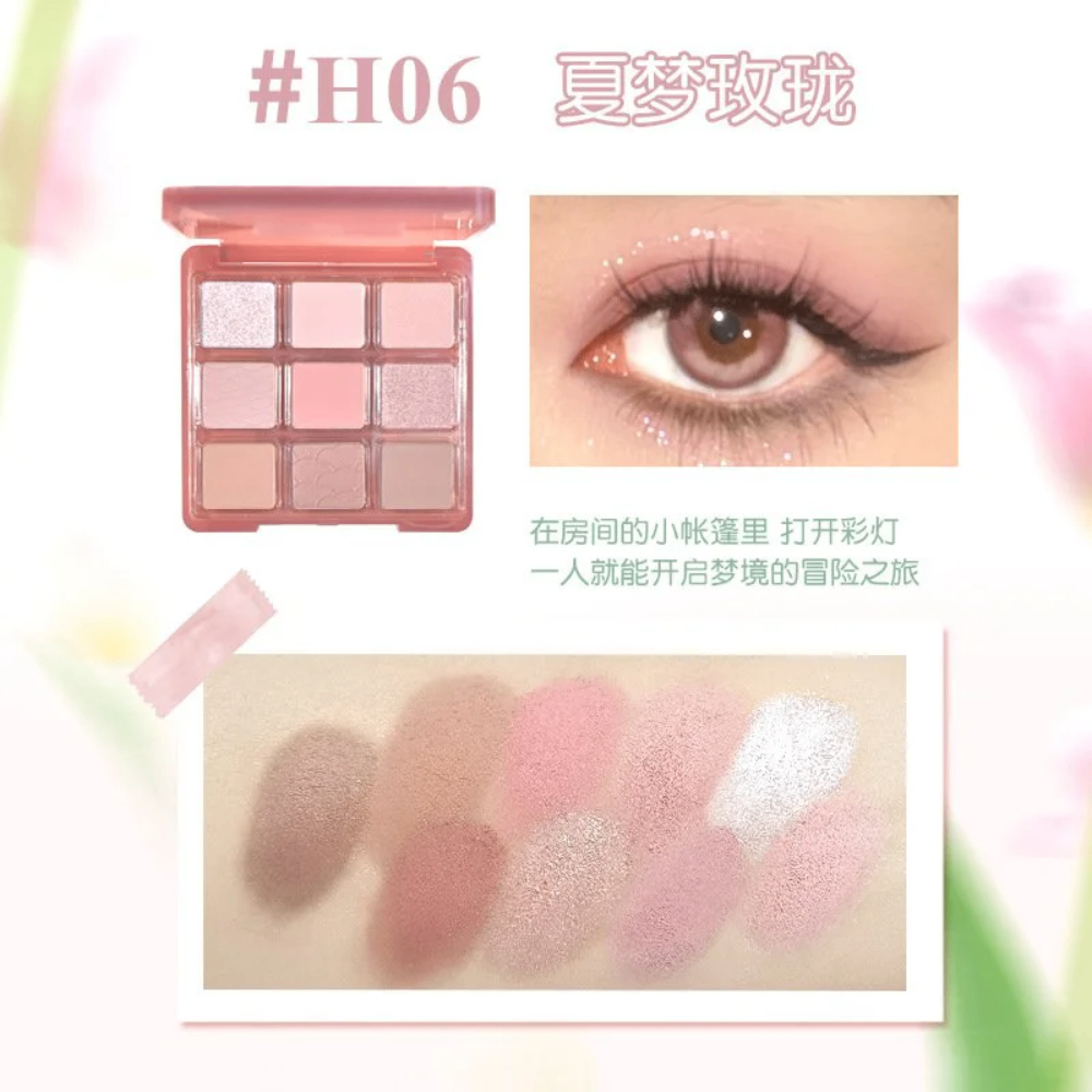 Bảng phấn mắt 9 ô Hold Live Powdery Ripple HL657 13.5g trang điểm và tạo điểm nhấn cho dôi mắt