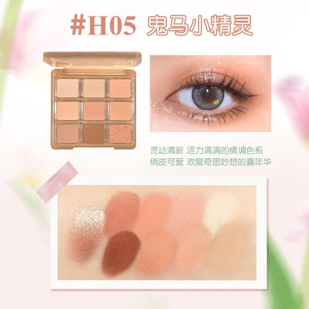 Bảng phấn mắt 9 ô Hold Live Powdery Ripple HL657 13.5g trang điểm và tạo điểm nhấn cho dôi mắt